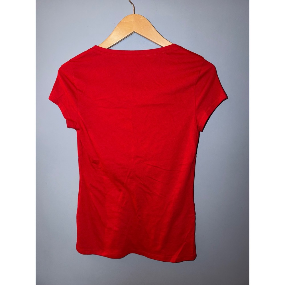 No Boundaries Kansas City TDs Football Graphic Tee‎ Red Womens Medium M 7-9 - Picture 3 of 4